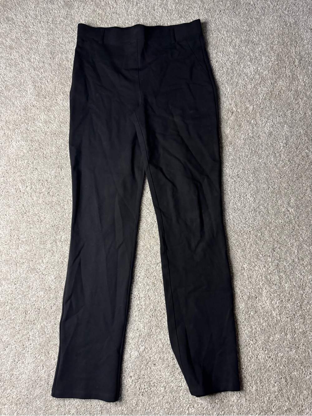 Quince Black Women's High-Rise Straight Leg Pant